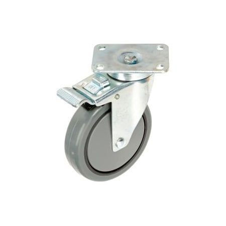 Casters Wheels & Industrial Handling Faultless Total Lock Swivel Plate Caster 899-5TB 5" Polyurethane Wheel 899-5TB